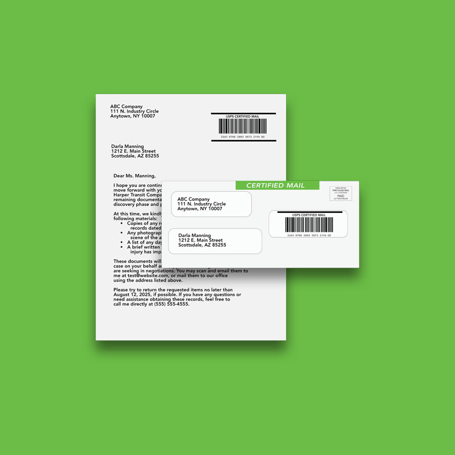 Certified Letter